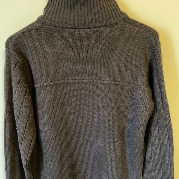 Brown Lacoste Zip-up Turtleneck Sweater || - Picture 2 of 4